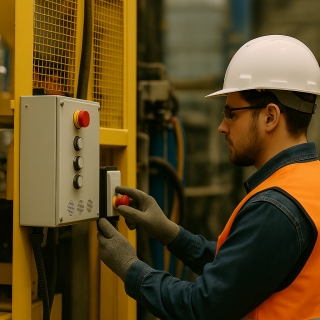 Adequação NR-12 máquinas Itu Manutenção elétrica industrial Atibaia Projetos elétricos industriais Sorocaba